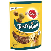 Pedigree Tasty Minis - Dog Treats, Chewy Cubes with Chicken and Duck Flavour - Training Treats, Pack of 8 (8 x 130 g)