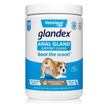 Glandex Fibre Supplements Dog Soft Chews with Pumpkin for Dogs, Digestive Enzyme & Probiotic - Vet Recommended to Boot the Scoot (120ct Chew)