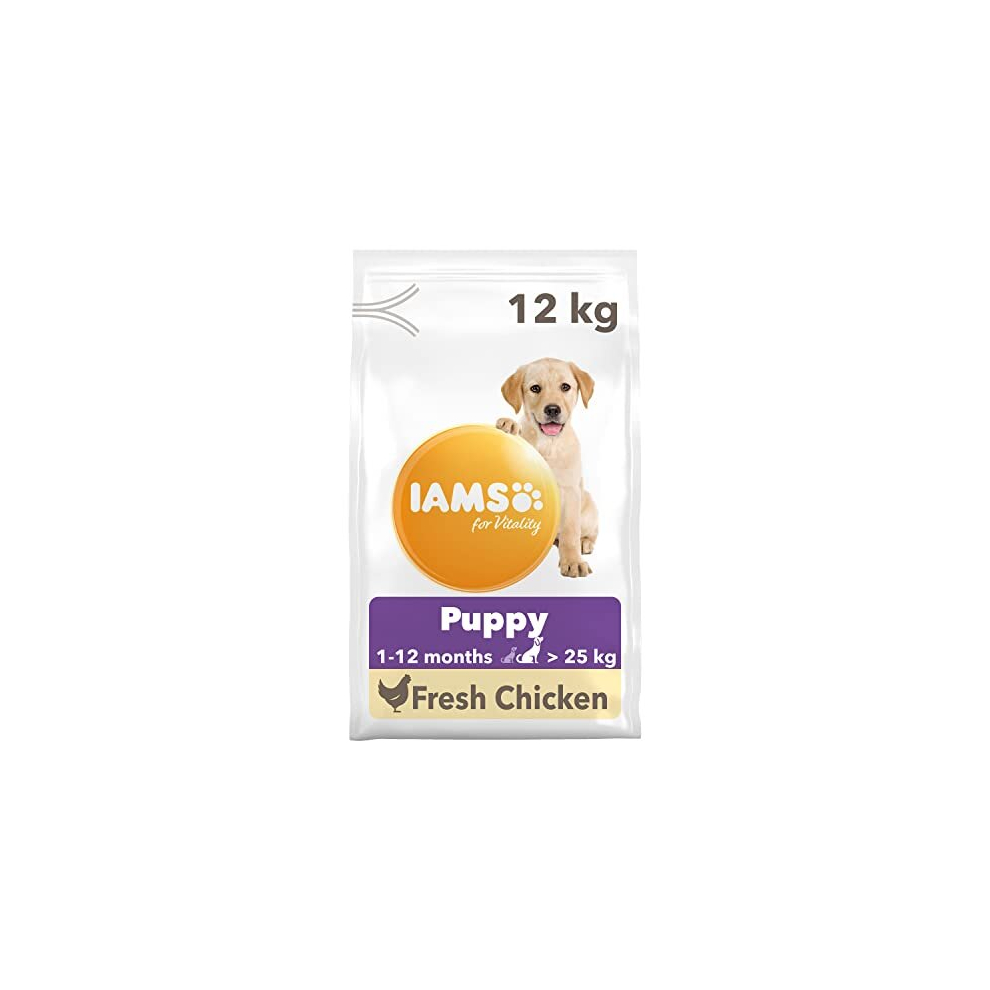 Iams Complete Dry Dog Food For Puppy Large Breeds With Chicken 12 Kg