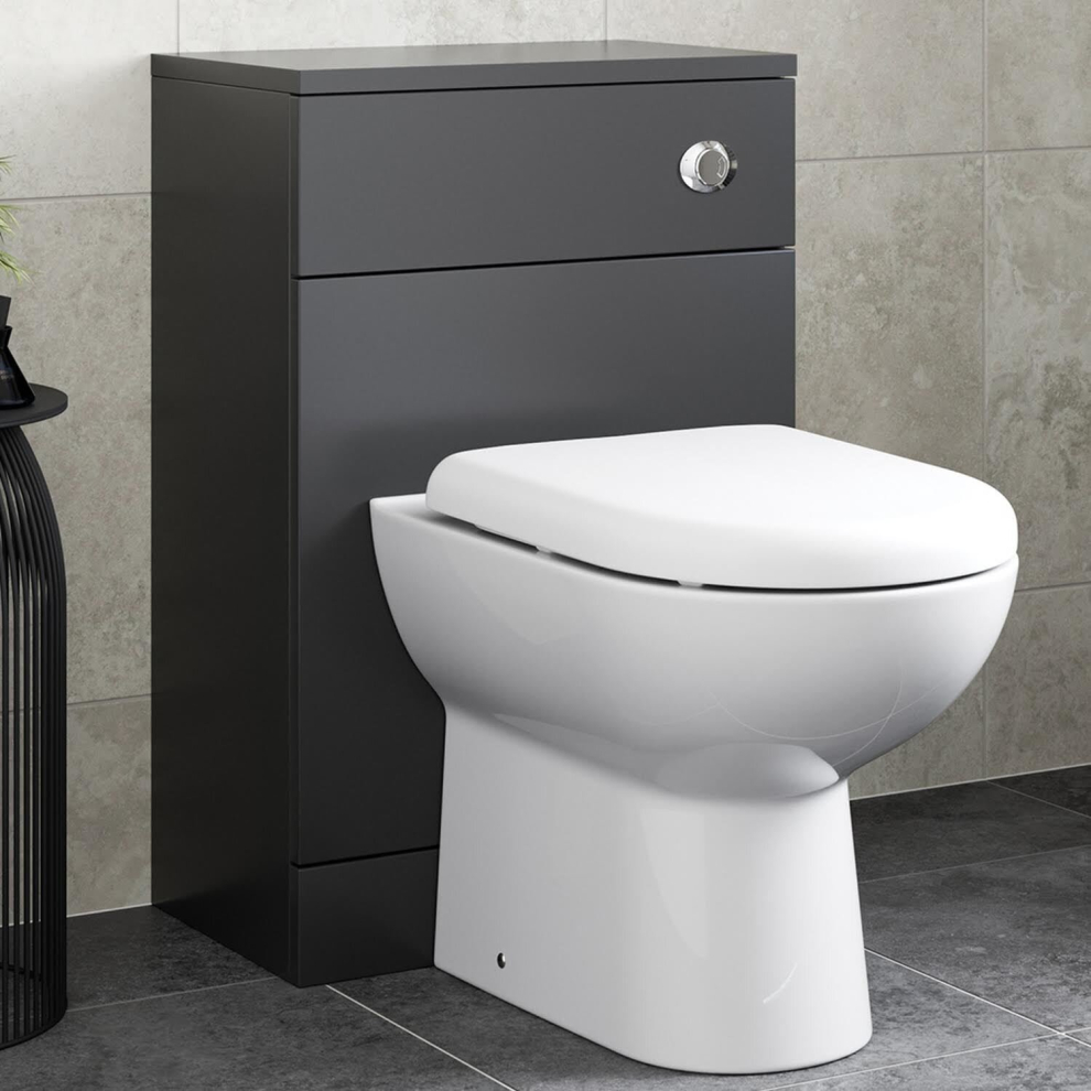Alpine Black Back To Wall Toilet Unit 500 X 300Mm 5056696006180