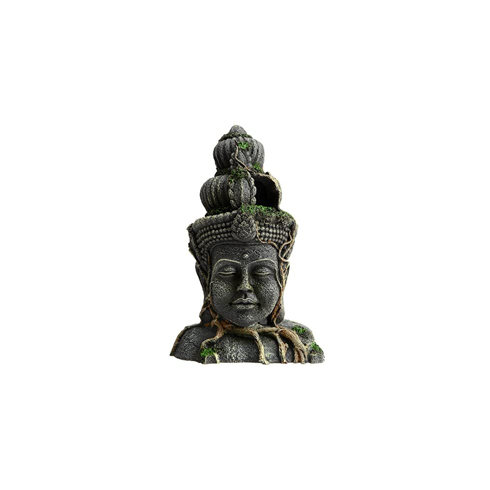 Toolzia large fish tank ornaments Buddha, large aquarium Buddha ornaments Hideout Fish Tank Decoration Landscaping Shelter Hiding Cave(10.4"X6.3"X3.5"