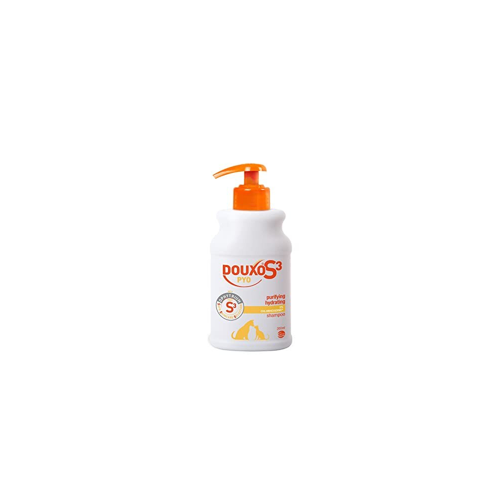 Douxo S3 Pyo - Shampoo - Dog & Cat Hygiene - Antibacterial And Antiyeast - Purifying And Hydrating - Hypoallergenic Fragrance - Veterinary Recommended