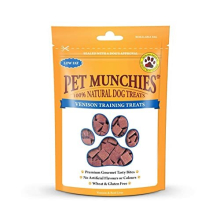 Pet Munchies Venison & Beef Liver Dog Training Treats, Grain Free Tasty Bites with Natural Real Meat, Low in Fat 50g (Pack of 8)