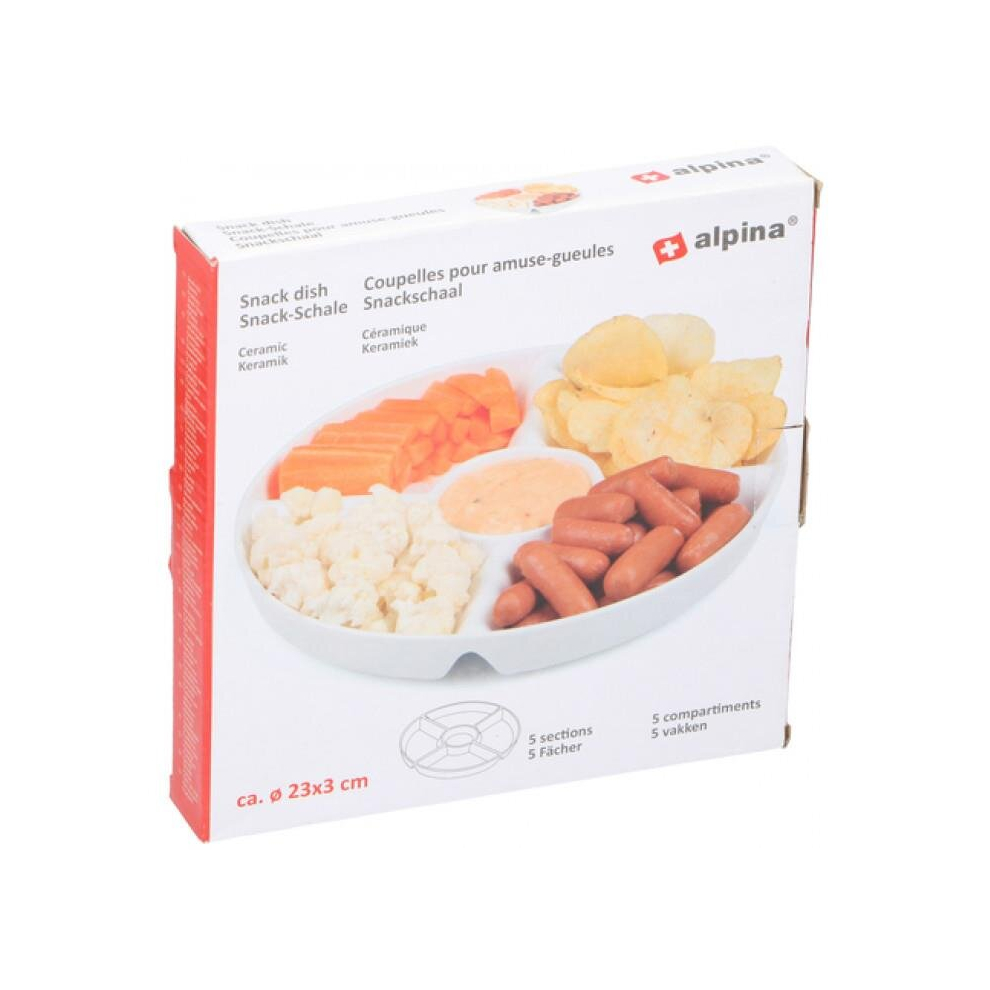 snack board 23 cm white