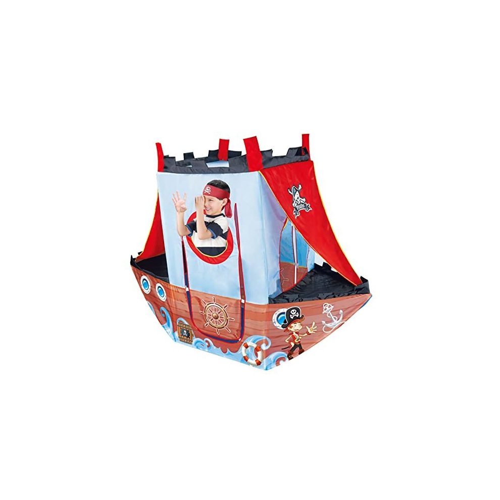 deAO Pirate Ship Play Tent, Pop Up Tents for Kids, Children Play House, Play Tents, Kids Tent, Indoor & Outdoor Kids Playhouse Great Gift for Birthday 