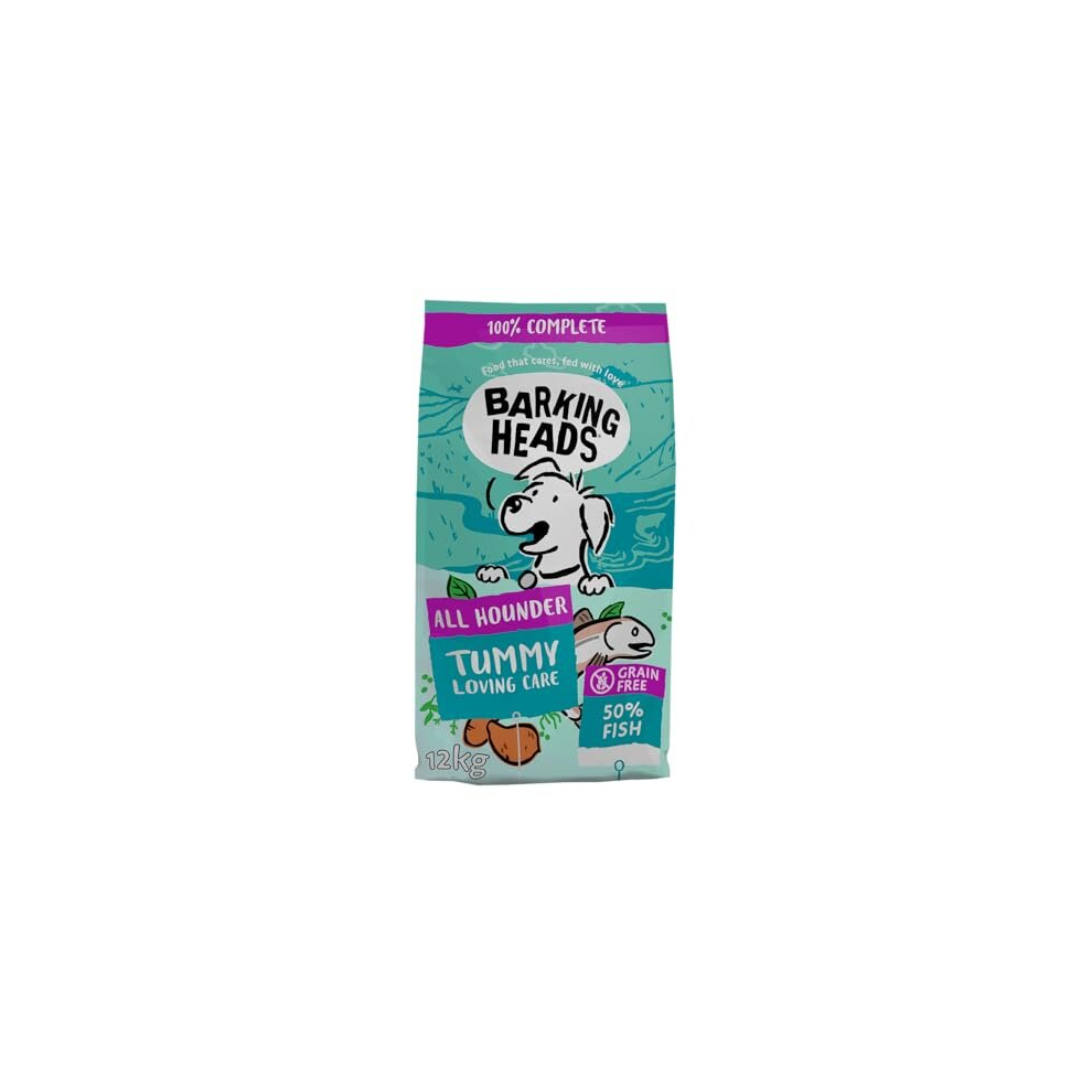 Barking Heads Dry Dog Food - Fish 'n' Delish 12kg - 100% Natural Salmon & Trout with Hypoallergenic Ingredients - Grain-Free Recipe