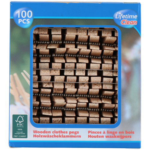 Wooden Cloths Pegs Clips 100pcs 1
