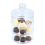 3x stackable storage jar glass kitchen Decor 3