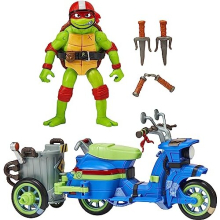 Teenage Mutant Ninja Turtles 83432CO Mutant Mayhem Battle Cycle with Exclusive Raphael Figure. Ideal Present for Boys 4 to 7 Years and TMNT Fans,