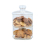 Alpina 2 Tier Stackable Glass Cookie Jar Decorative Sweet Container With Lid 9