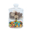 Alpina 2 Tier Stackable Glass Cookie Jar Decorative Sweet Container With Lid 10