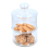 Alpina 2 Tier Stackable Glass Cookie Jar Decorative Sweet Container With Lid 11