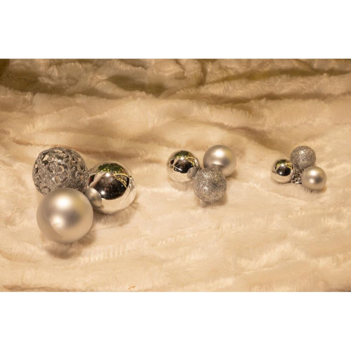 christmas balls 4-6 cm silver 100 pieces 1