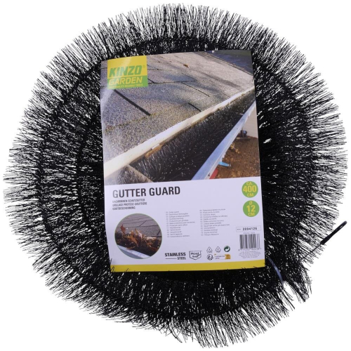 4 Meter Roof Gutter screen Gutter guard Black 1