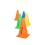 Set of 10 Dunlop Training Cones Plastic 3