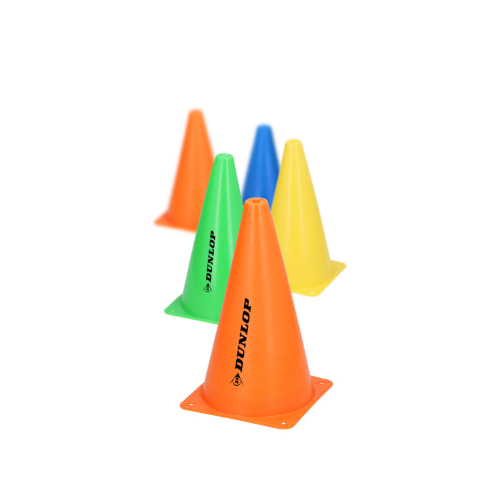 Set of 10 Dunlop Training Cones Plastic 2