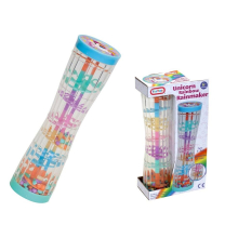 A to Z 55961 Unicorn Rainbow Rainmaker Noise Maker - 23cm Sensory Rain Toy for Babies & Toddlers