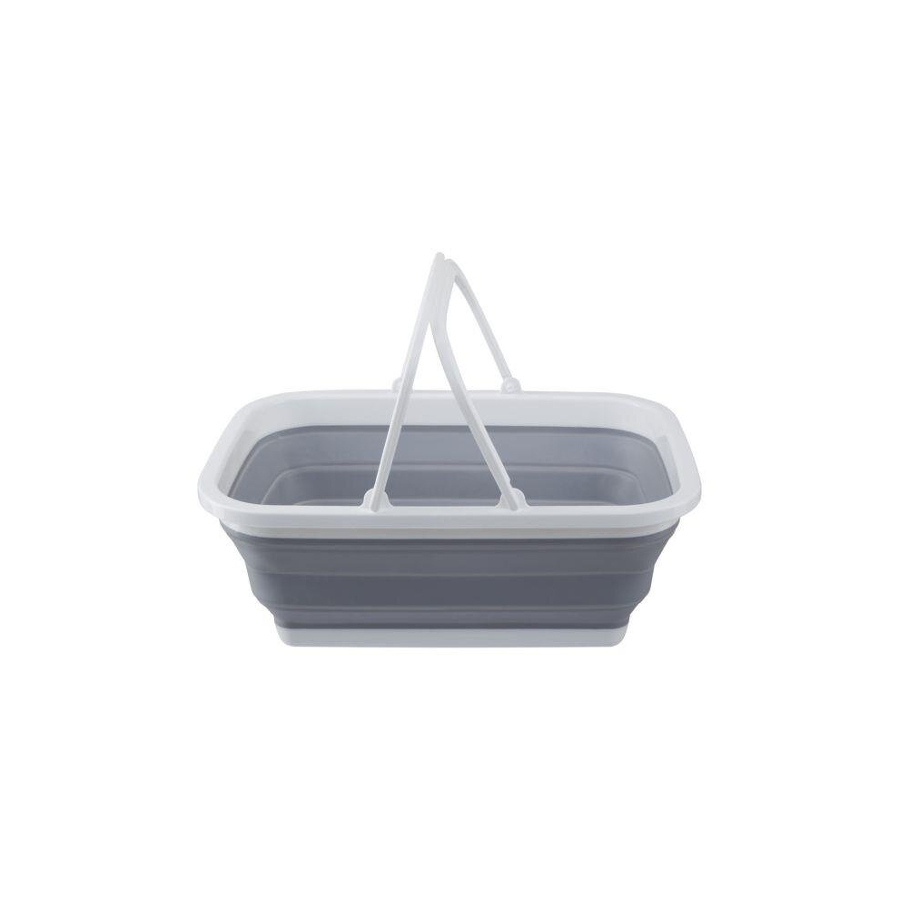 Premier Housewares Collapsible Basket With Handles Grey/White