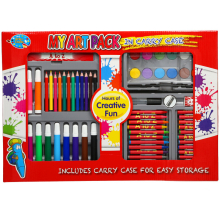 My Art Pack in Carry Case 66pcs Felt Tip Pens, Coloured Pencils + More