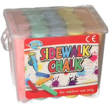 A to Z 20 Chunky Sidewalk Chalk in Tub
