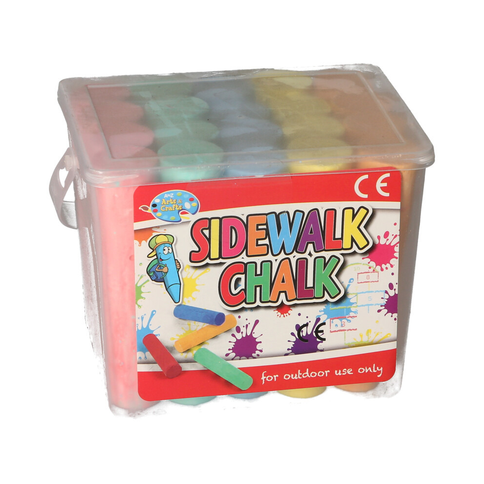 A to Z 20 Chunky Sidewalk Chalk in Tub