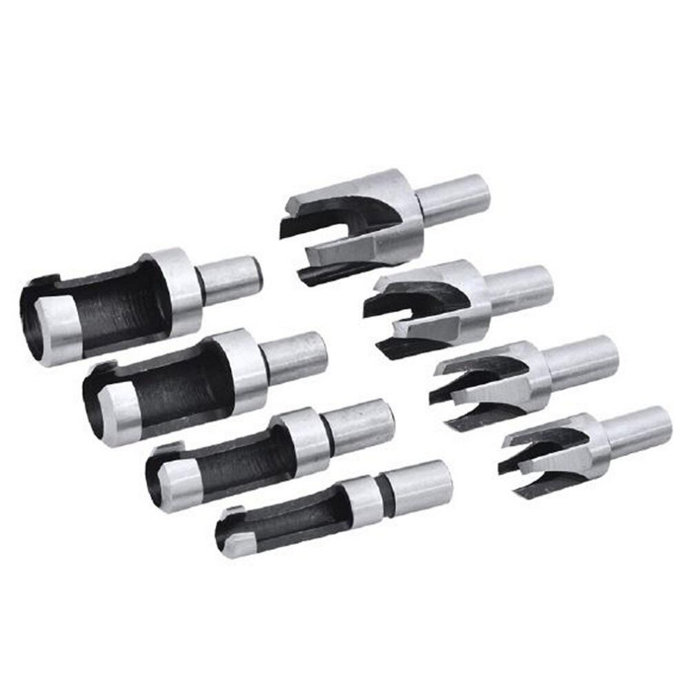 9.5mm Shank Wood Plug Cutter 8 Piece Set - Pieces Rolson 4859 New Brand Drill -  wood plug cutter 8 pieces rolson 48598 new brand drill set carpentry
