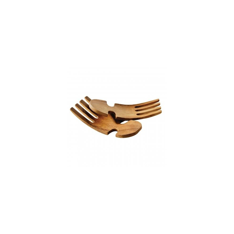 PF-1104586: Kora Acacia Wood Salad Servers — Set of 2, Hand-Carved, Eco-Friendly, Easy to Clean