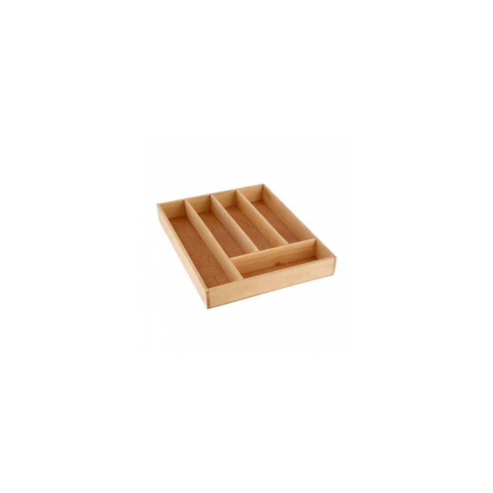 Premier Housewares Birch Wood 5 Compartment Cutlery Tray