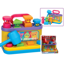 Baby Toddler Multi Colour Farm Yard Animals Friends with Hammer and Shape Sorter