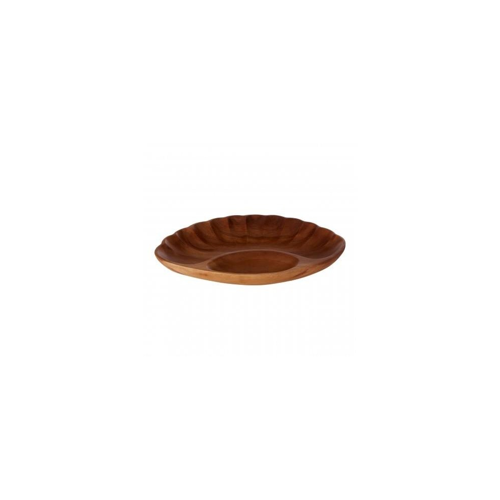 Acacia Wood Socorro Clam Shell Serving Dish