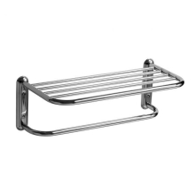Chrome Wall Mounted Bathroom Shower Towel Holder Shelf Storage Rack Organiser