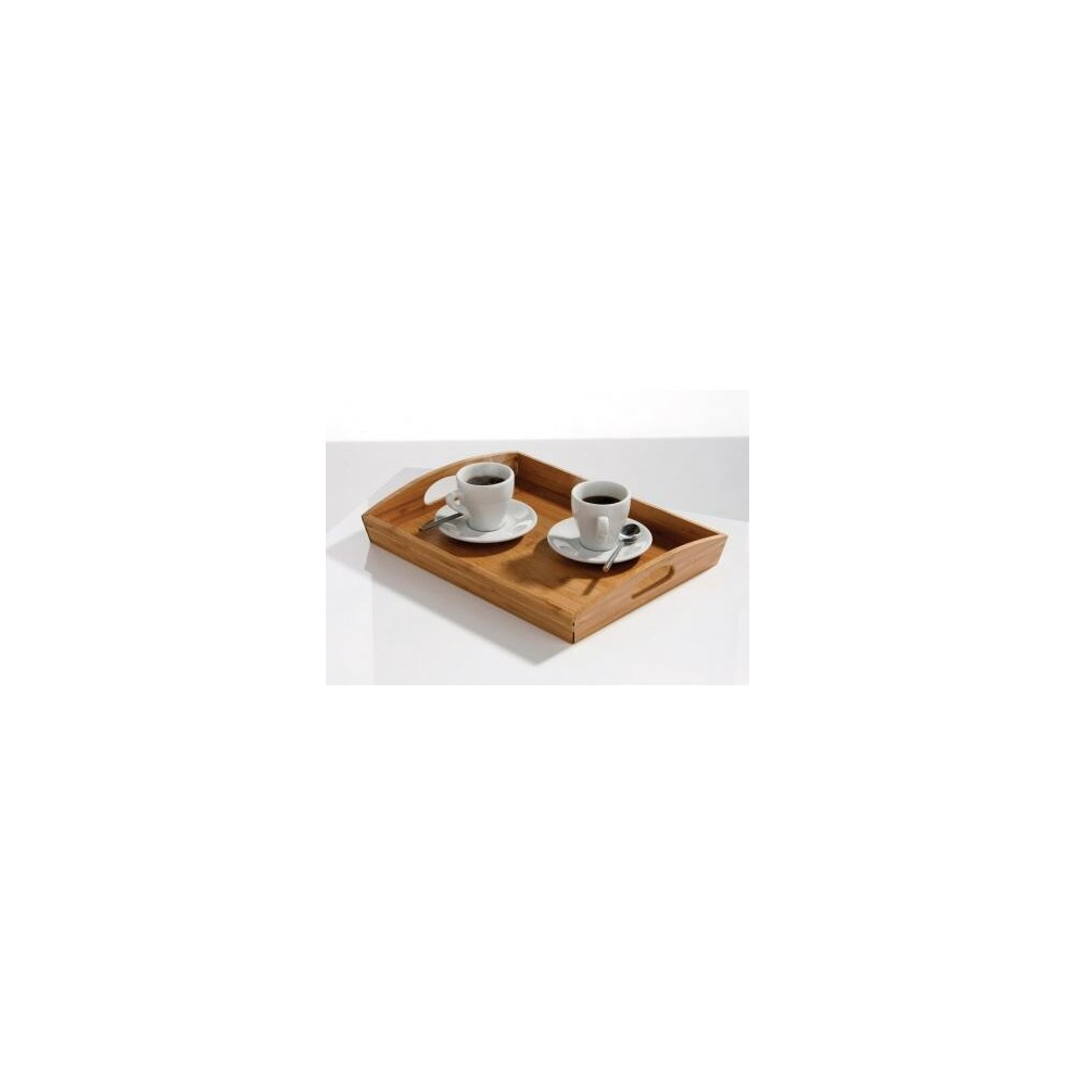 Eco Friendly Bamboo Serving Tray With Handles, Practical Design Bamboo Serving Tray, Easy Grip Tray