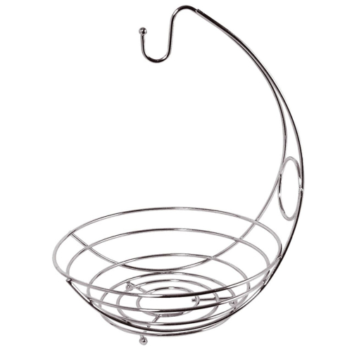 Premier Housewares Chrome Wire Fruit Bowl & Banana Hanger
