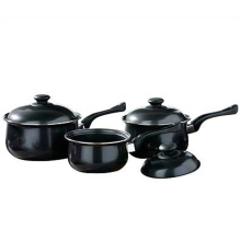 3Pc Belly Pan Set, Black