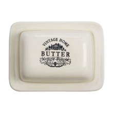Vintage Home Butter Dish - Cream