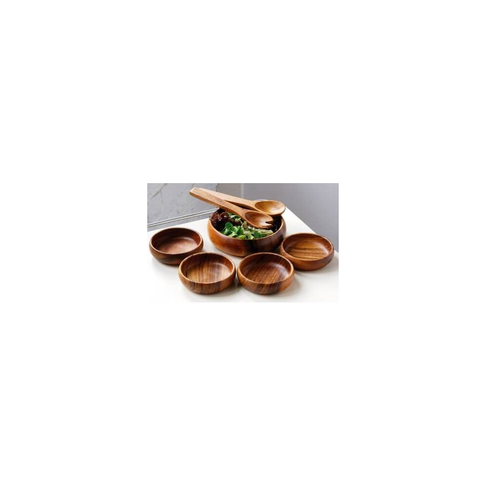 Premier Housewares Acacia Wood Socorro 7Pc Salad Set