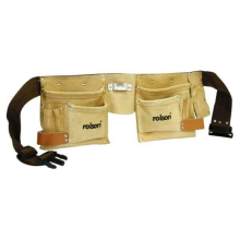 Heavy Duty 10 Pocket Professional Leather Work Tool Belt Pouch