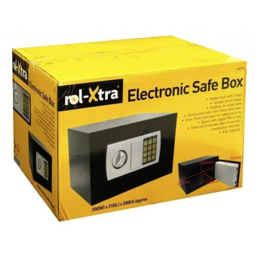 Rolson Tools Electronic Safe Storage Box 8.5L Home Security 1