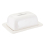 Premier Housewares Rectangular White Dolomite Butter Dish, Elegant Butter Dish With Lid, Sleek Butter Dish For Breakfast 4