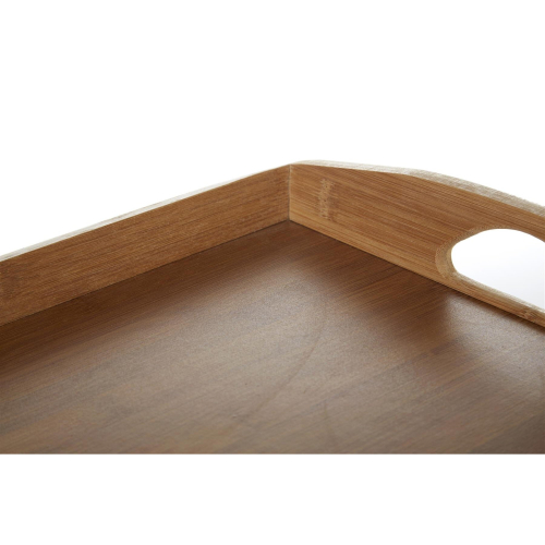 Premier Housewares Eco Friendly Bamboo Serving Tray With Handles, Practical Design Bamboo Serving Tray, Easy Grip Tray 1