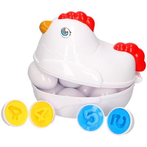12 PCS EGG CHICKEN SHAPE SORTER NUMBERS 1
