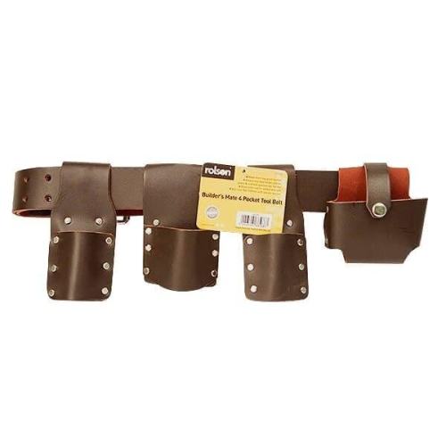 Rolson Heavy Duty Builder'S Mate 4 Pocket Tool Leather Belt 2