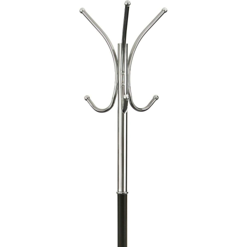 Coat Stand With Umbrella Holder Floor Standing Tower Black/Chrome 1