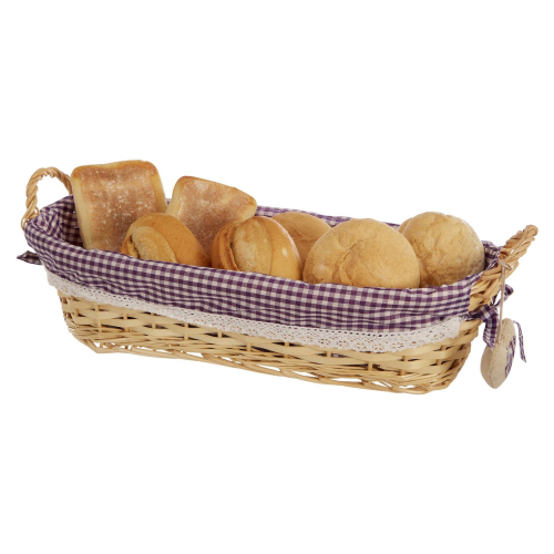 Oblong Bread Basket Purple 2