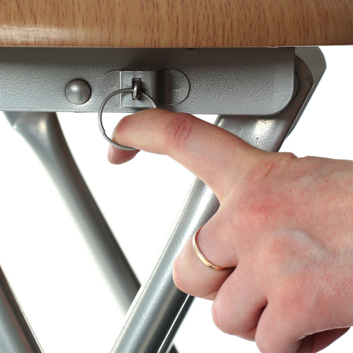 Round Wooden Folding Stool 2