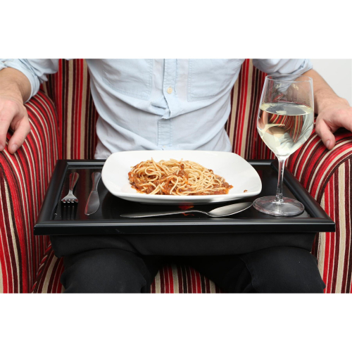 Premier Housewares Flaming Chilli Lap Tray, Black 2
