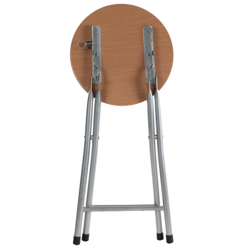 Round Wooden Folding Stool 1