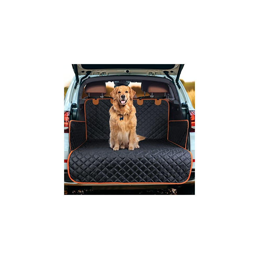 JOEJOY Dog Car Seat Cover - Boot Liner For Dogs Non-Slip | Car Boot Protector Scratchproof & Dirt Resistant | Side & Bumper Protection | Adjustable