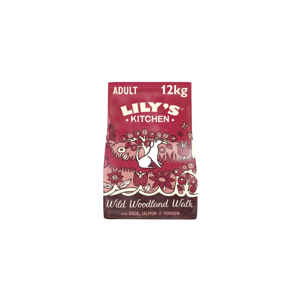 Lily's Kitchen Natural Adult Dry Dog Food Duck Salmon & Venison Grain-Free Recipe 12kg