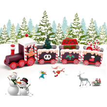 Christmas Train Christmas Decorations, Christmas Decoration, Miniature Caravan Christmas Decorations, Minifigure Home Interior Decoration (Brown)